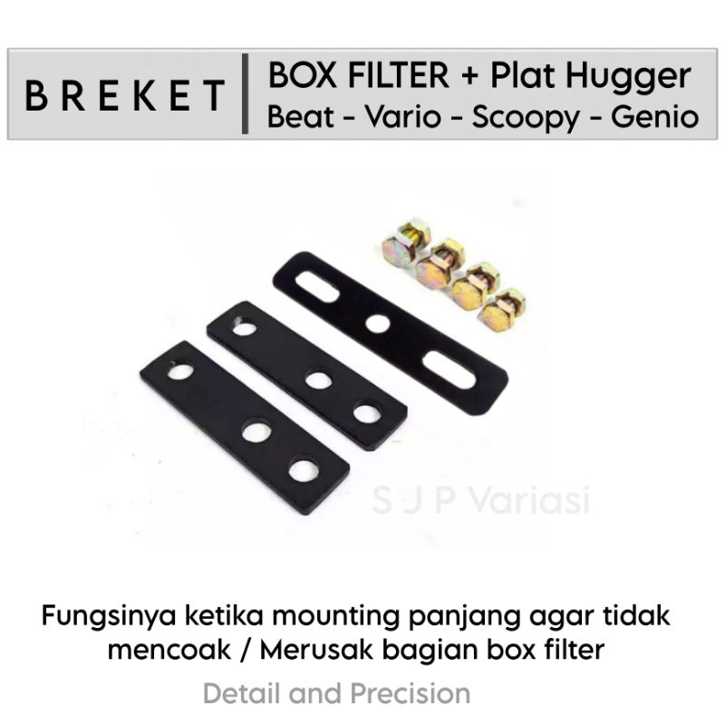 Breket Box Filter Vario Beat Scoopy Genio sulusi mounting panjang