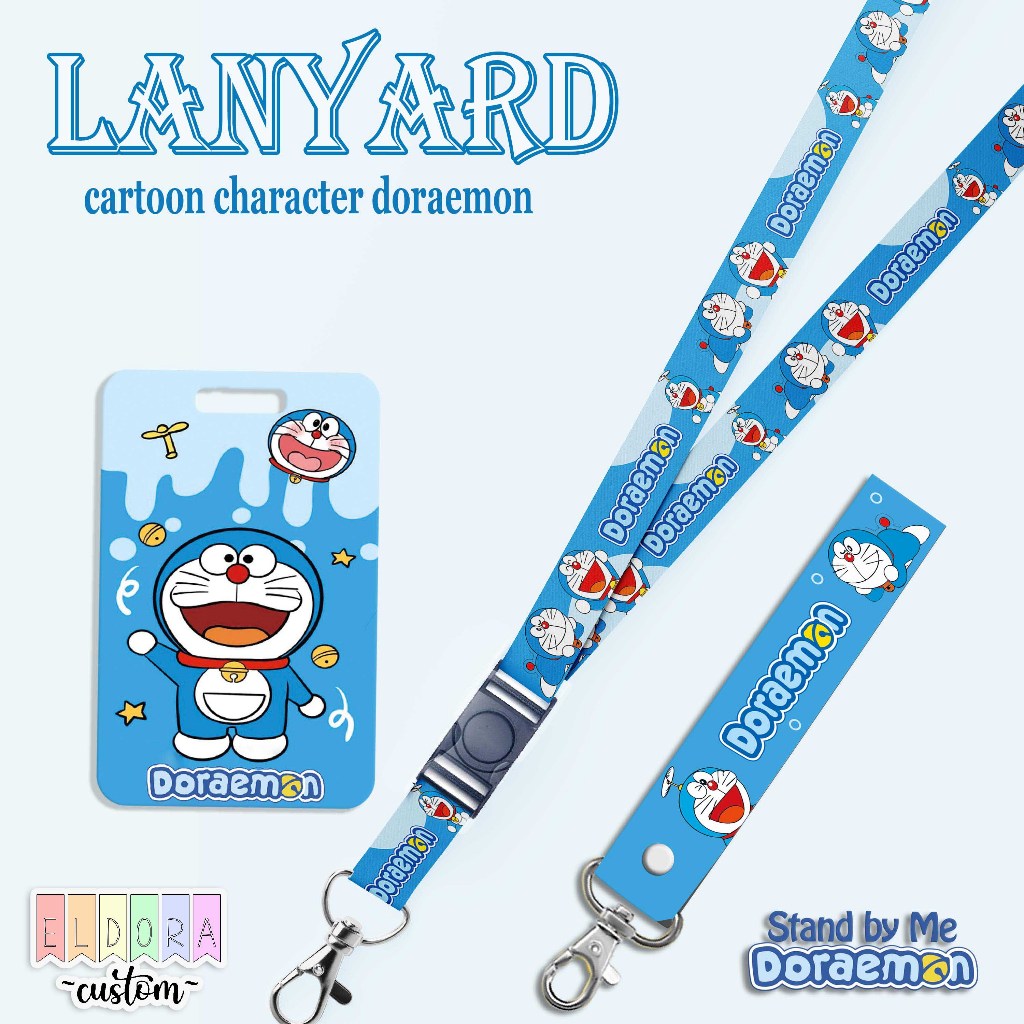 

STRAP LANYARD CARD HOLDER Doraemon ID Card Gantungan Kunci Handphone