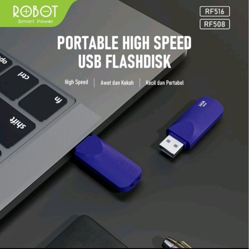 ROBOT FLASHDISK RF508 8GB/RF516 16GB HIGH SPEED BLUE