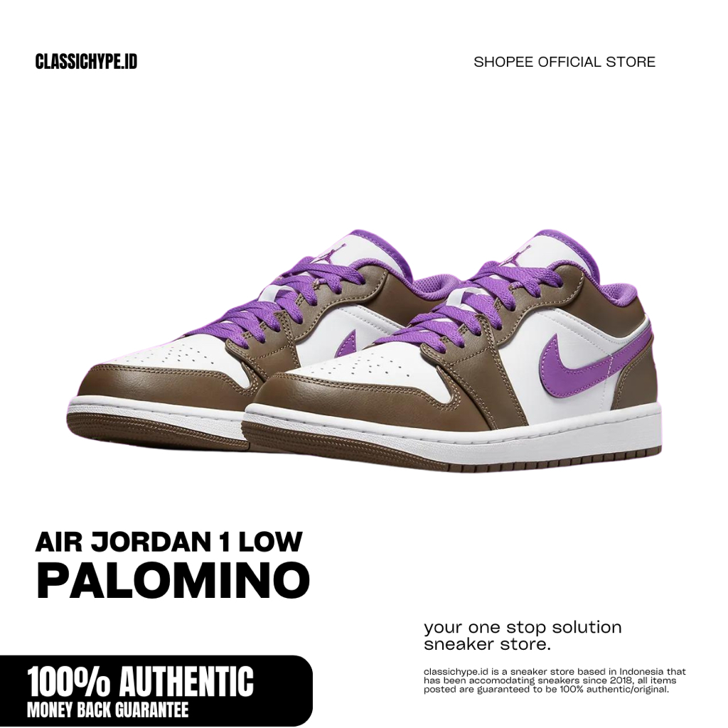 Air Jordan 1 Low Palomino 100% Original
