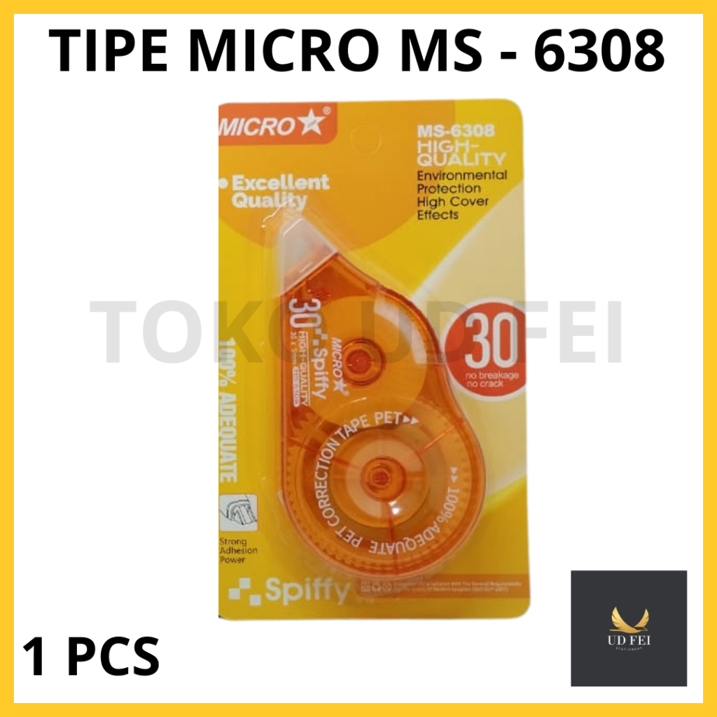

(1 PCS=1 BIJI) Tipe X kertas Micro star/ Correction Tape Microstar/ Stipo Kertas Microstar MS - 6308