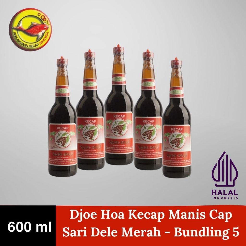 

Djoe Hoa Kecap Manis Cap Sari Dele Merah - 600ml | Bundling 5