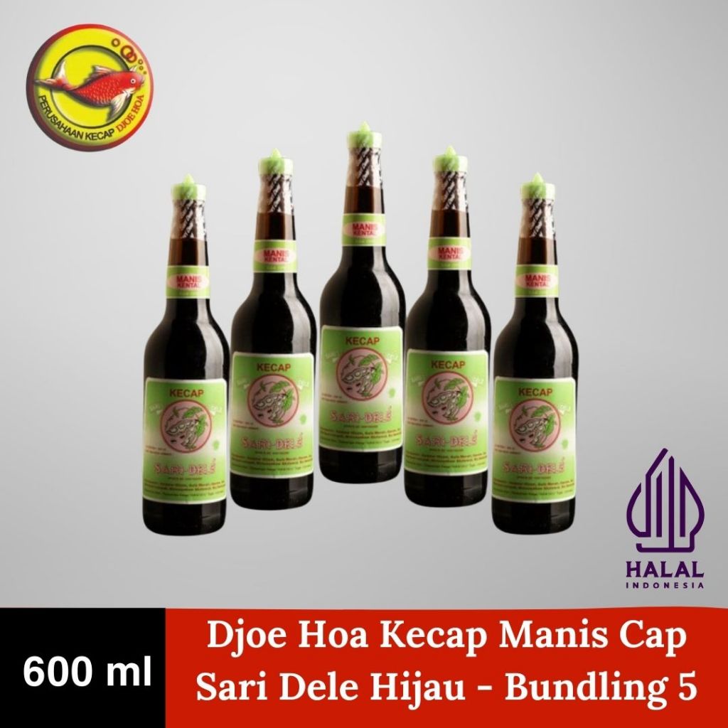 

Djoe Hoa Kecap Manis Cap Sari Dele Hijau - 600ml | Bundling 5