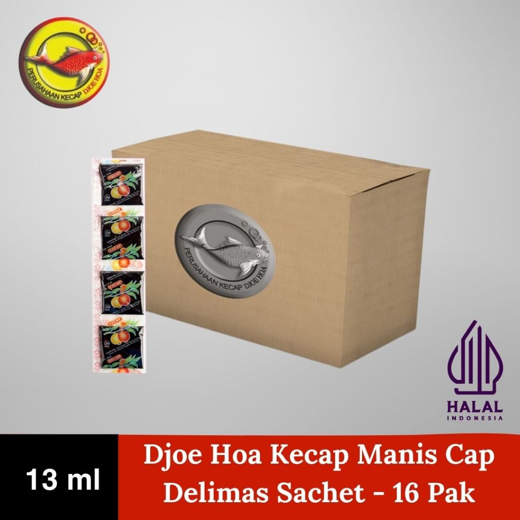

Djoe Hoa Kecap Manis Cap Delimas Sachet 13ml - 16 Pak