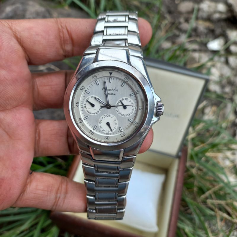 Alexandre Christie 6047MF cronograp ful ori + kotak mulus