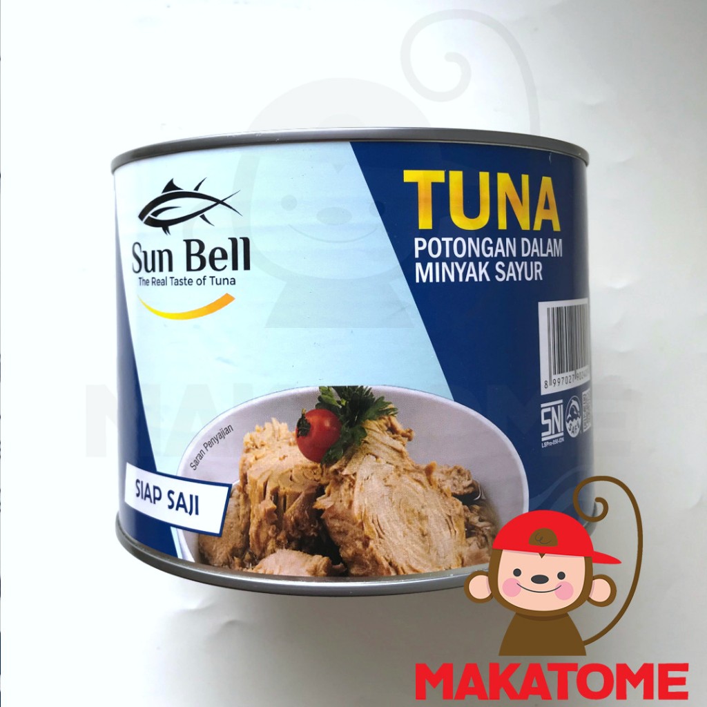 

Sunbell Tuna Chunk in Vegetable Oil 1800gr ikan kaleng 1800 gr 1,8kg
