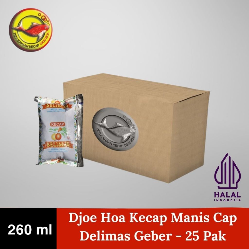 

Djoe Hoa Kecap Manis Cap Delimas Geber 260ml - 25 Pak