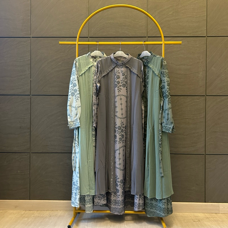 KHALIAMUSLIMWEAR - Astari Dress Gamis DiorSilk Mix Ceruty Dengan Payet