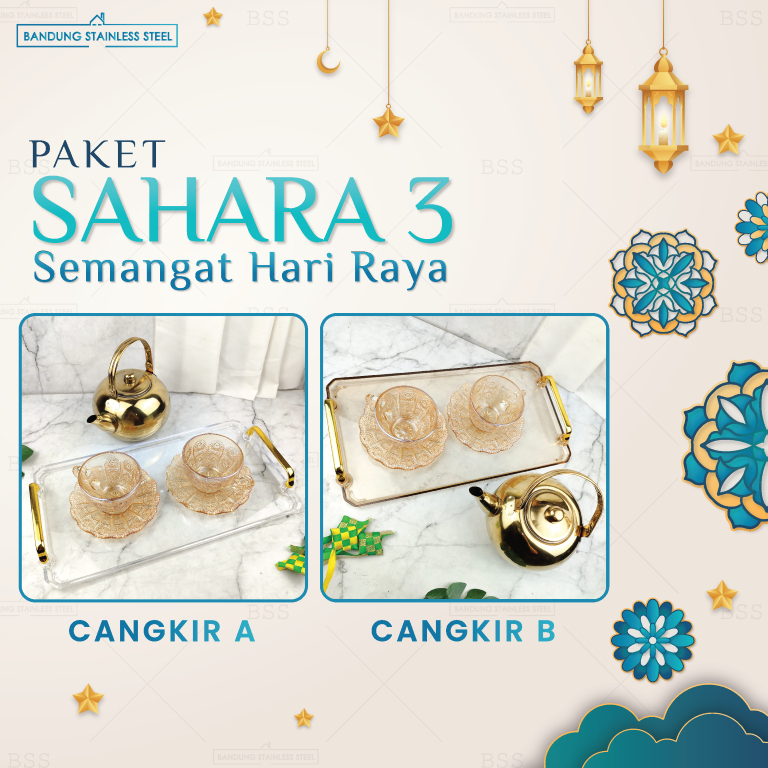 Promo Berkah Paket Hampers Teko Stainless Nampan Kotak Besar Parcel Gift Lebaran Aesthetic Murah Mew