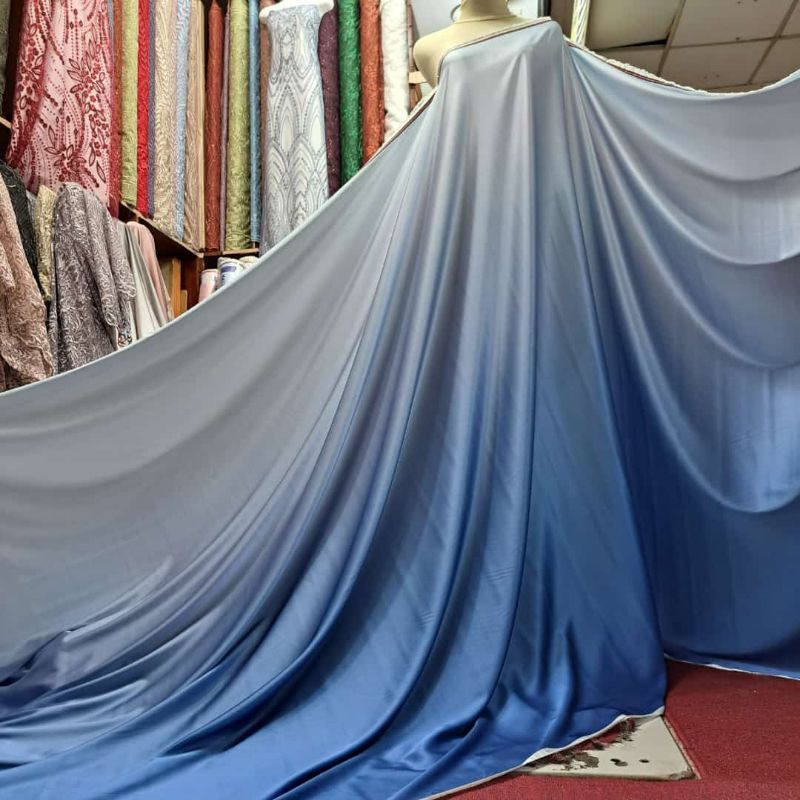 sut (COD) Kain Bridesmaid Armani Gradasi Ombre Bahan Gaun, Dress