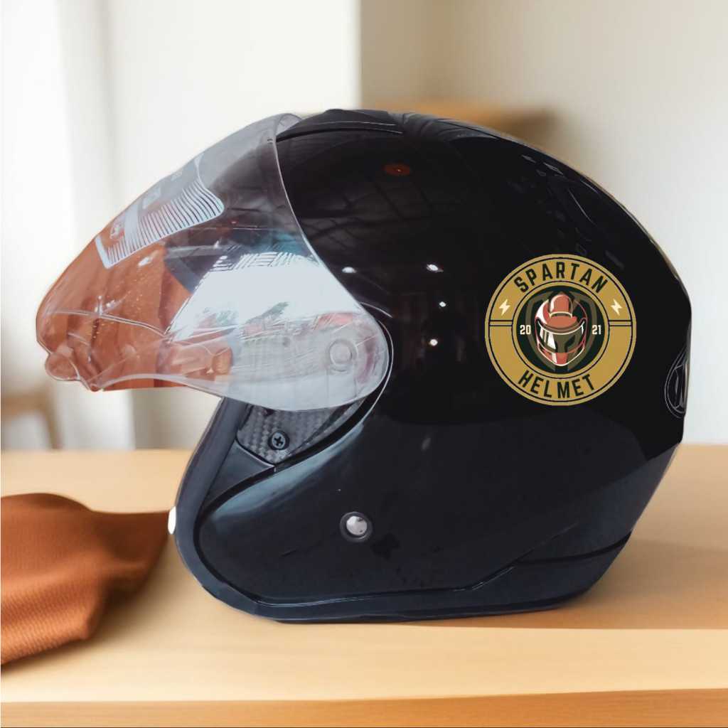 KYT KYOTO SOLID BLACK GLOSSY MURAH