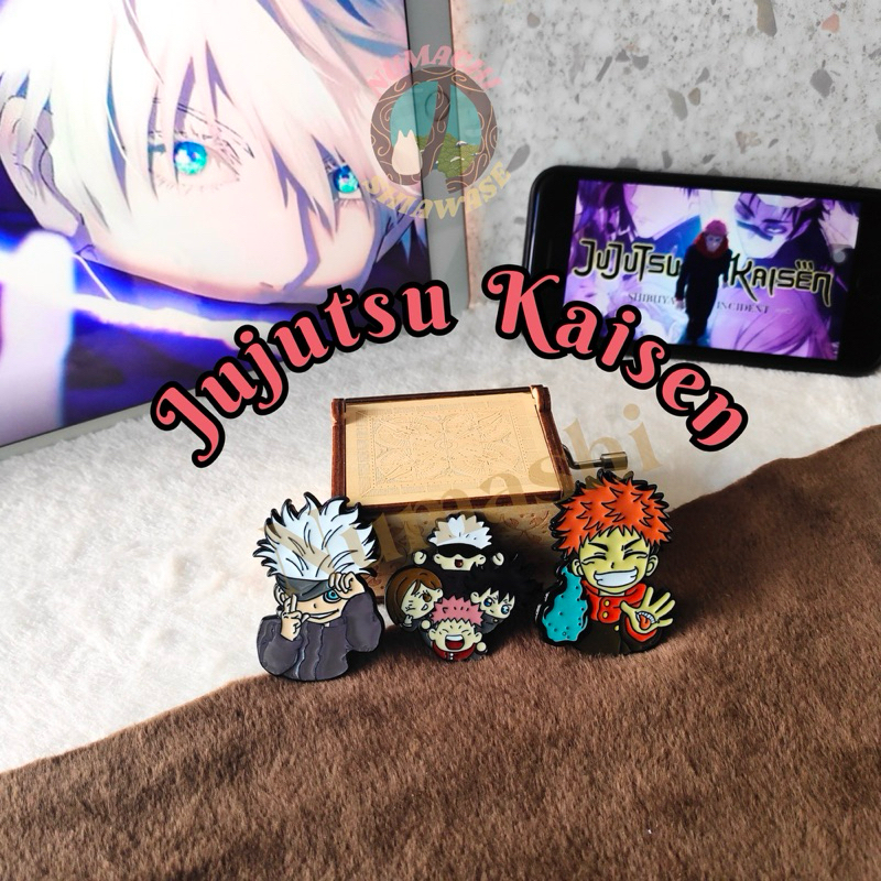 JUJUTSU KAISEN JJK  PIN ENAMEL BADGE BROS AKSESORIS KOLEKSI CHIBI YUJI ITADORI SUKUNA GOJO GETO NOBA