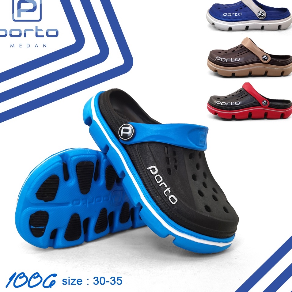 Bestseller Porto Sandal Baim Karet Anak Remaja Tanggung Cowok Cewek 16 16B