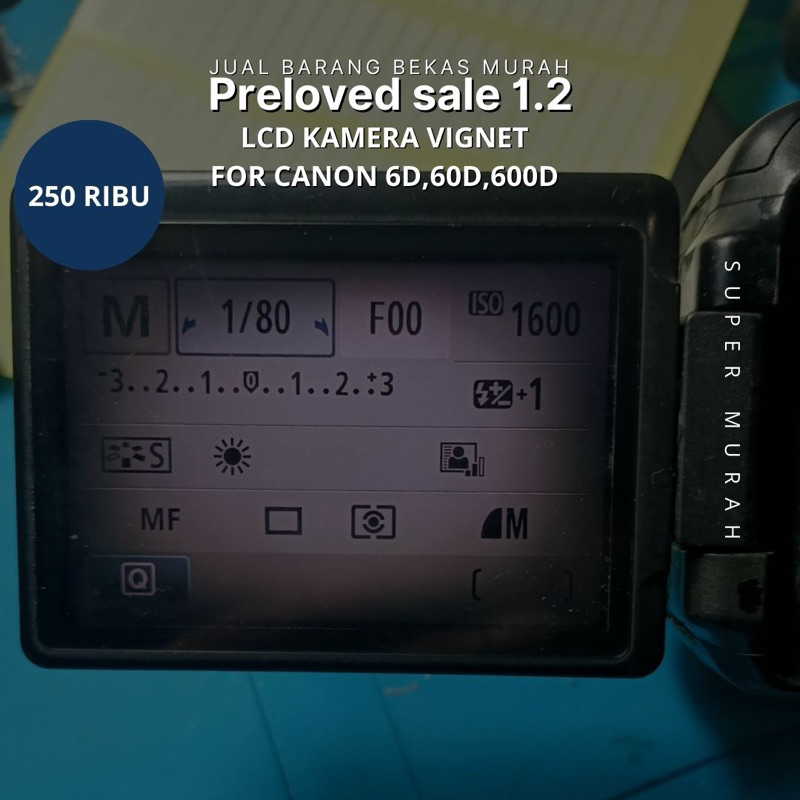 LCD Kamera for Canon 6D/60D/600D murah