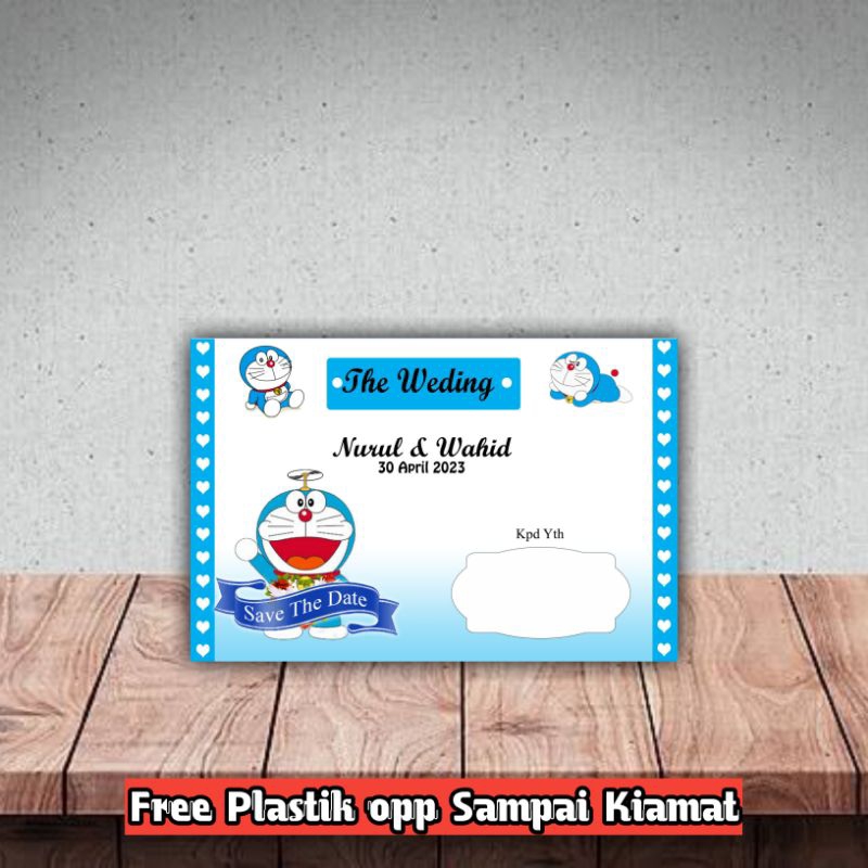 undangan pernikahan model Doraemon | undangan pernikahan terbaru | undangan pernikahan murah | undan
