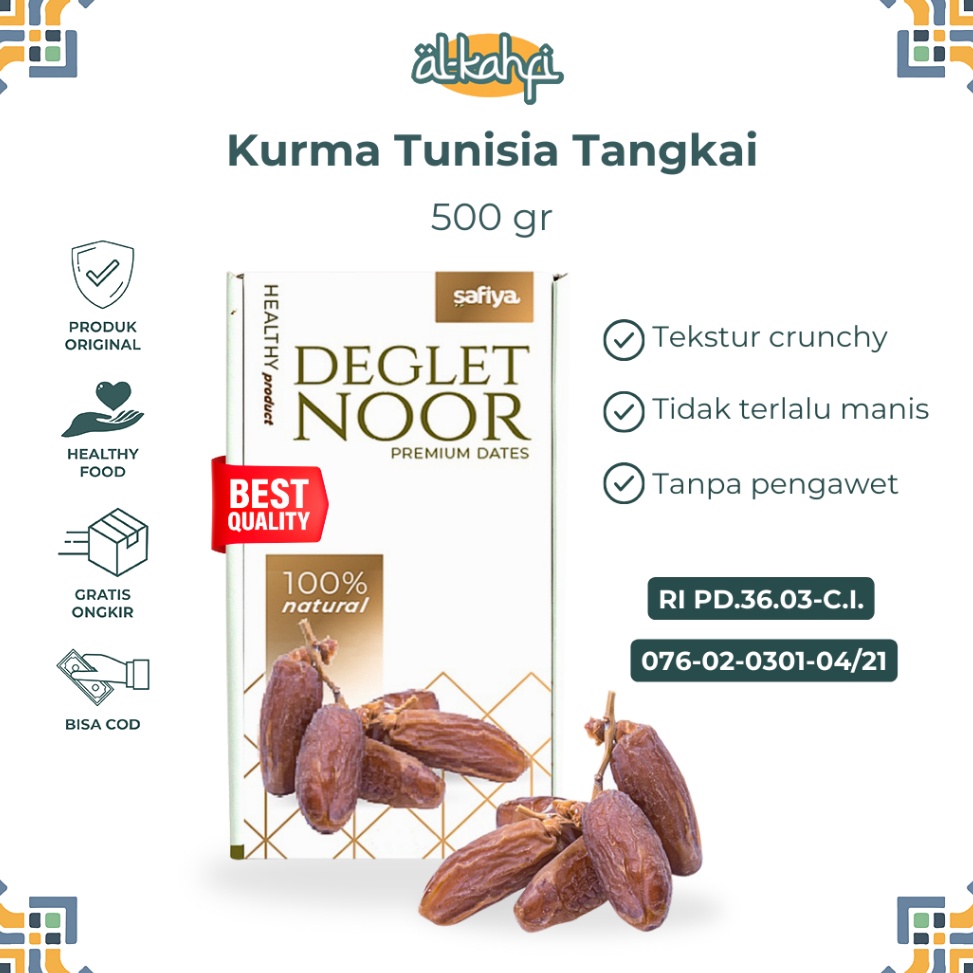 

SEE497 XC26619 Kurma Tangkai Tunisia 5 Gram Super Premium Safiya