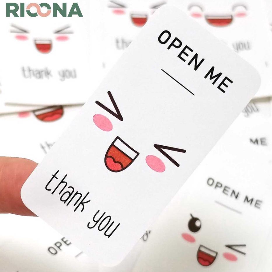 

GROSIR 1 pcs Stiker Label Open Me Stiker Label Thank You