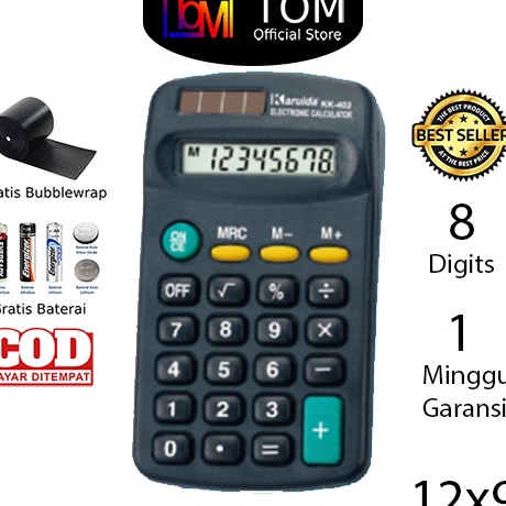 

77 Kalkulator KK42 8 Digit Calculator Saku Kecil Mini