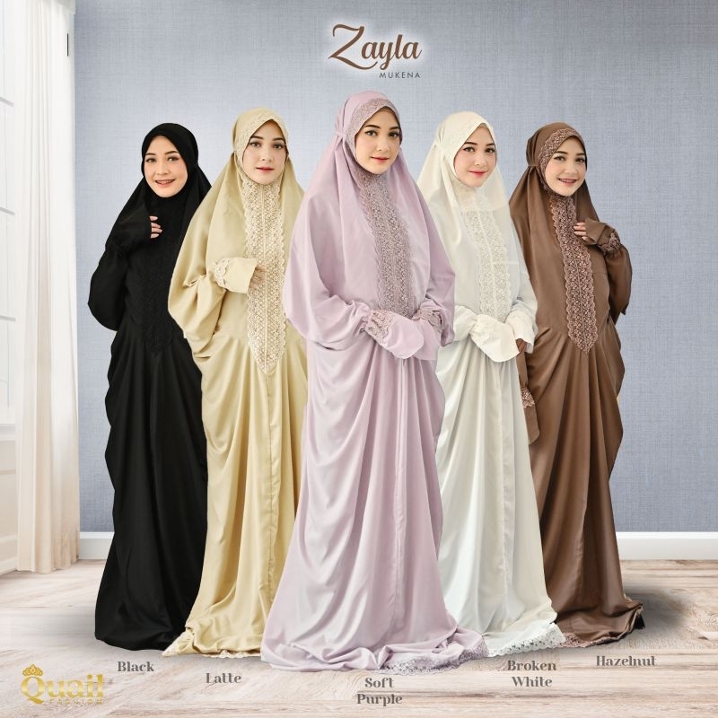 Mukena Terusan Zayla ori Quail Hijab