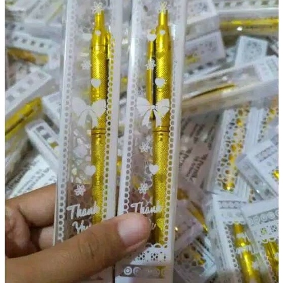 

D2289 isi 5pcs Pena emas perak mika