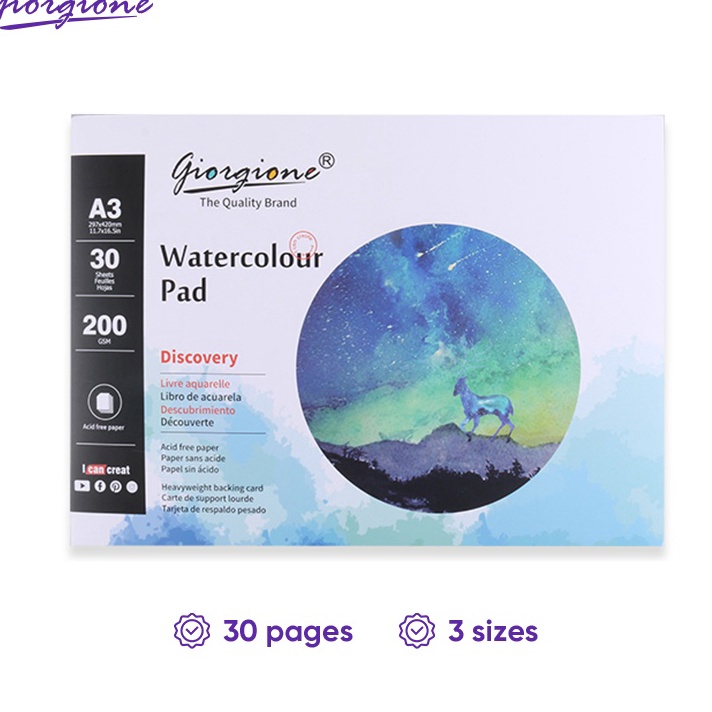 

Free Ongkir Giorgione Kertas Cat Air Watercolor Paper Pad A3A4A5 GWB3