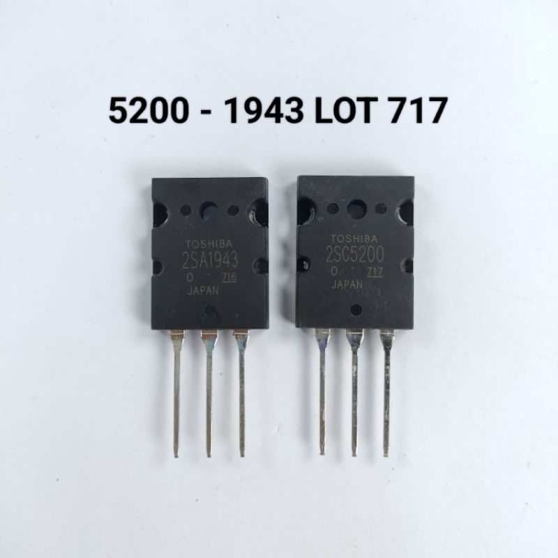 TRANSISTOR TOSHIBA C5200 A1943 LOT 716/717 PER SET