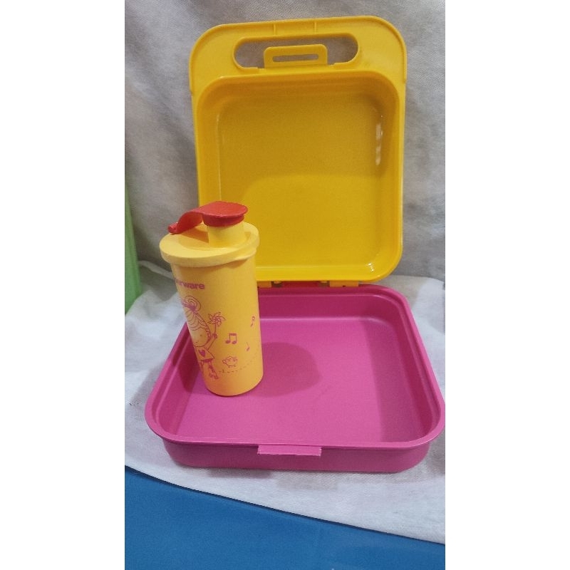 Koper Kiddos bekal alat tulis anak Kiddie Fun Box Tupperware ori second PL