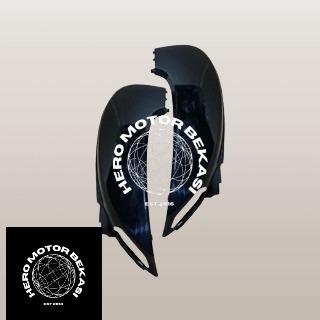 cod - cover body belakang scoopy fi esp k16 2013 2014 2015 satu set warna hitam glosy / kilap merk n