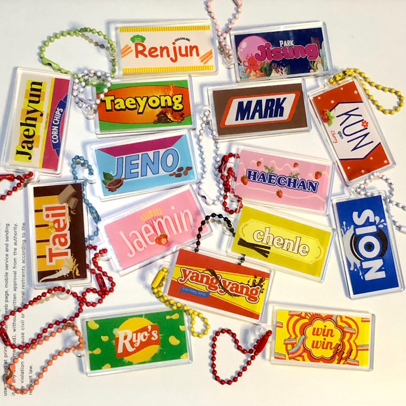 KEYCHAIN Nama Makanan snack indonesian NCT all unit Dream 127 WayV Wish