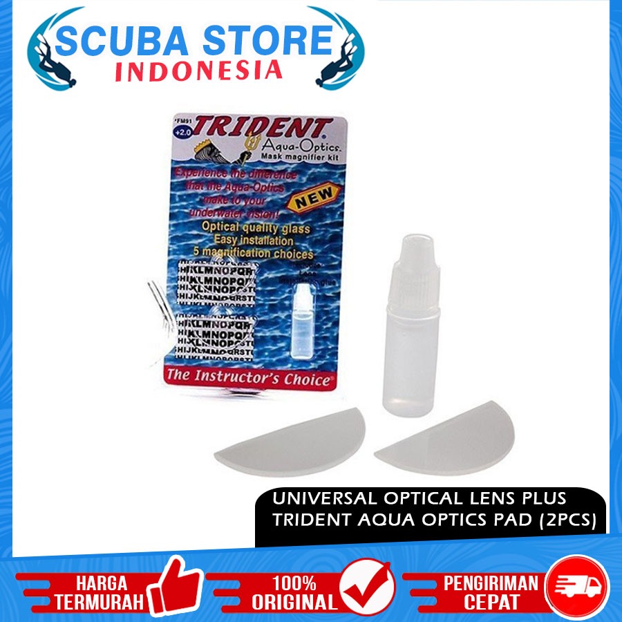 Universal Optical Lens Trident Lensa Plus Snorkling Scuba Diving Mask Aqua Optic Universal Lens Plus