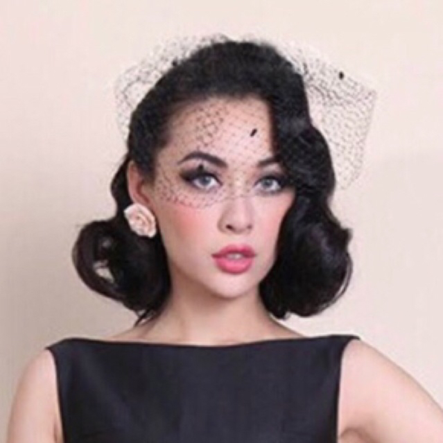 Birdcage veil 53 hitam untuk hijab dan non hijab