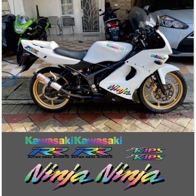 stiker cuting ninja rr old hologram//striping stiker ninja rr//variasi ninja rr