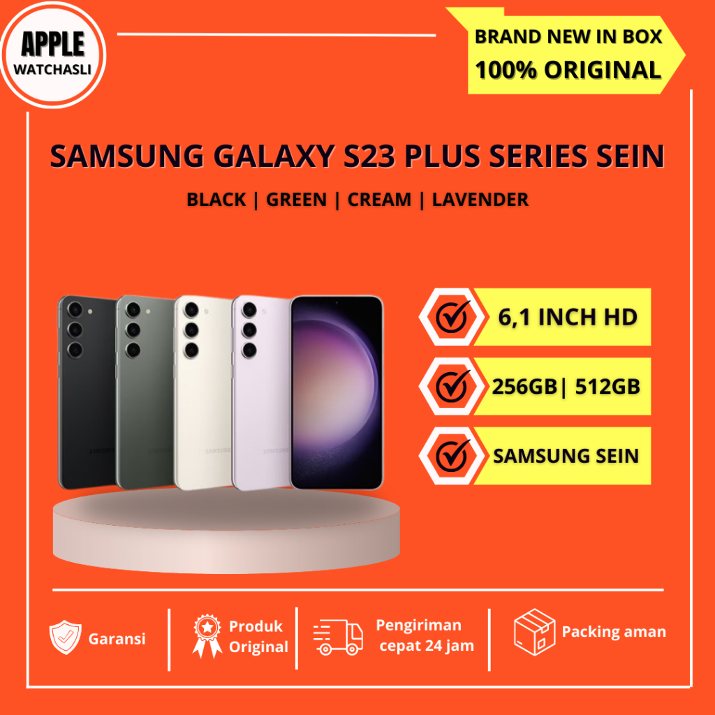 Samsung Galaxy S23 Plus 5G 256GB 512GB Black Lavender S23+ Resmi SEIN