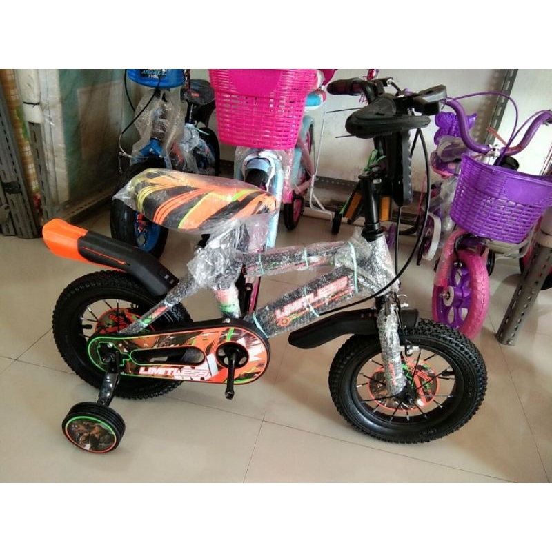 Sepeda Anak Sepeda BMX 12 inch LIMITLESS ( JARI-JARI MOTOR)