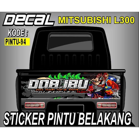 Stiker Decal Pintu Belakang L300 Stiker Pintu Bak Belakang L 300