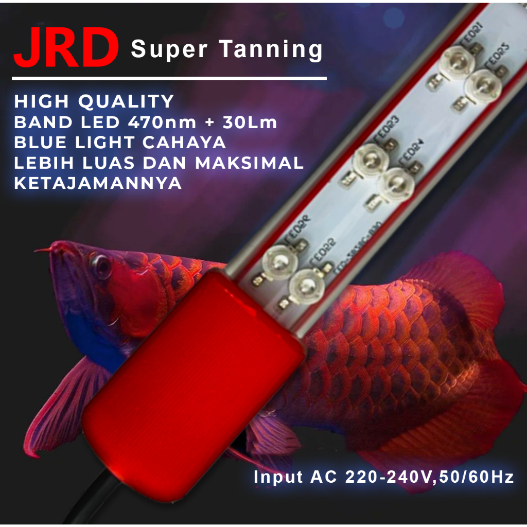 Lampu Celup LED Akuarium Ikan Arowana Tanning Lamp Bisa Untuk Ikan Hias Lain - JRD Super Tanning