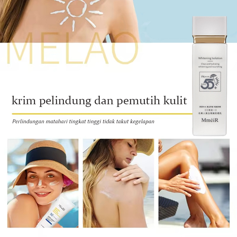 Krim tabir surya pemutih yang merawat kulit/ Krim tabir surya segar dan melembapkan/ Krim tabir sury