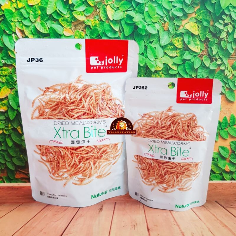 JP36 JP252 Jolly Dried Meal Worm Hamster Snack Cacing Kering Sugar Glider