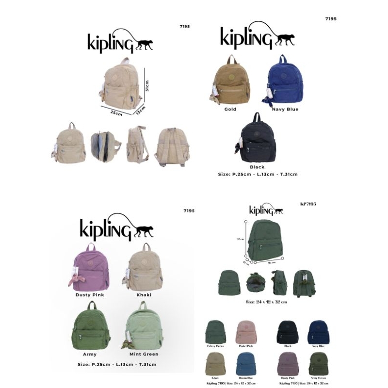 KP 7195 BACKPACK KIPLING UNISEX TAS RANSEL PRIA WANITA