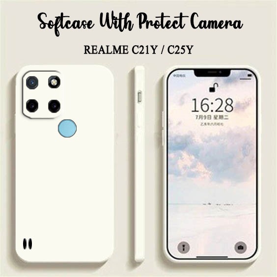 Softcase Macaron Polos For Realme C21Y C25Y - Case HP Realme C21Y C25Y - Casing HP Realme C21Y C25Y 