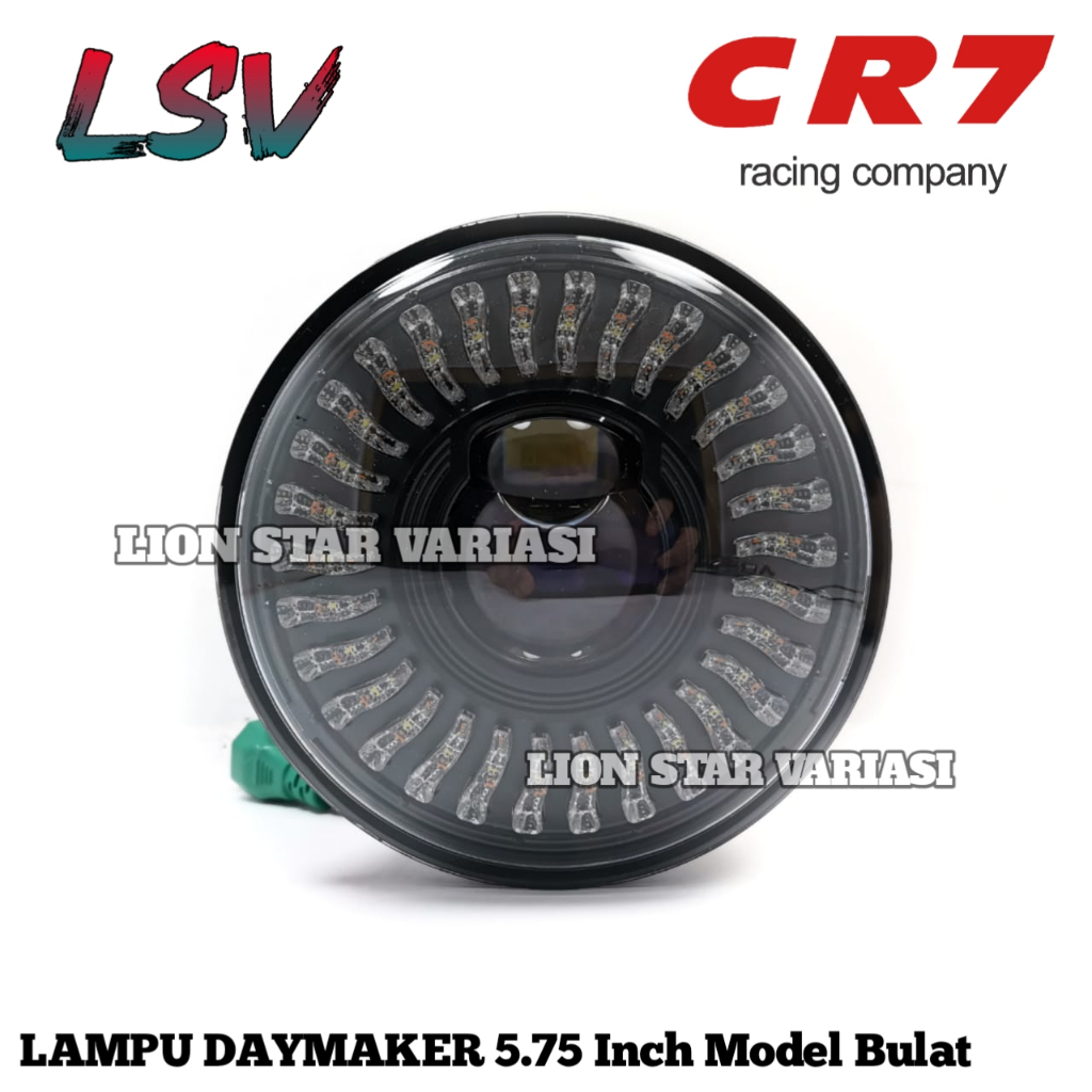 Lampu Depan Daymaker Headlamp Daymaker LED Model Bulat 5.75 Inch Untuk Motor Mobil Universal Lampu