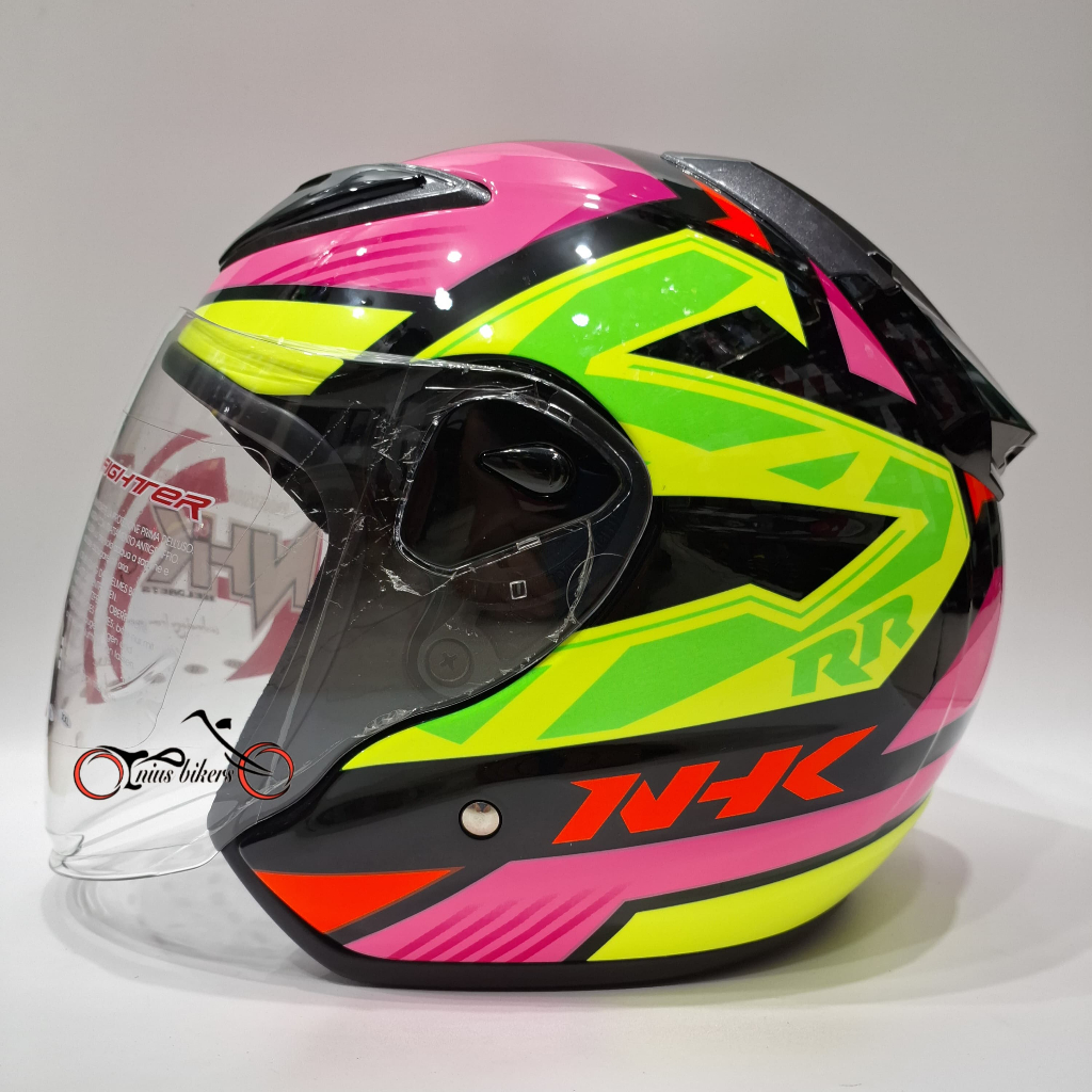 HELM NHK R6 MOTIF STARCO BLACK PINK