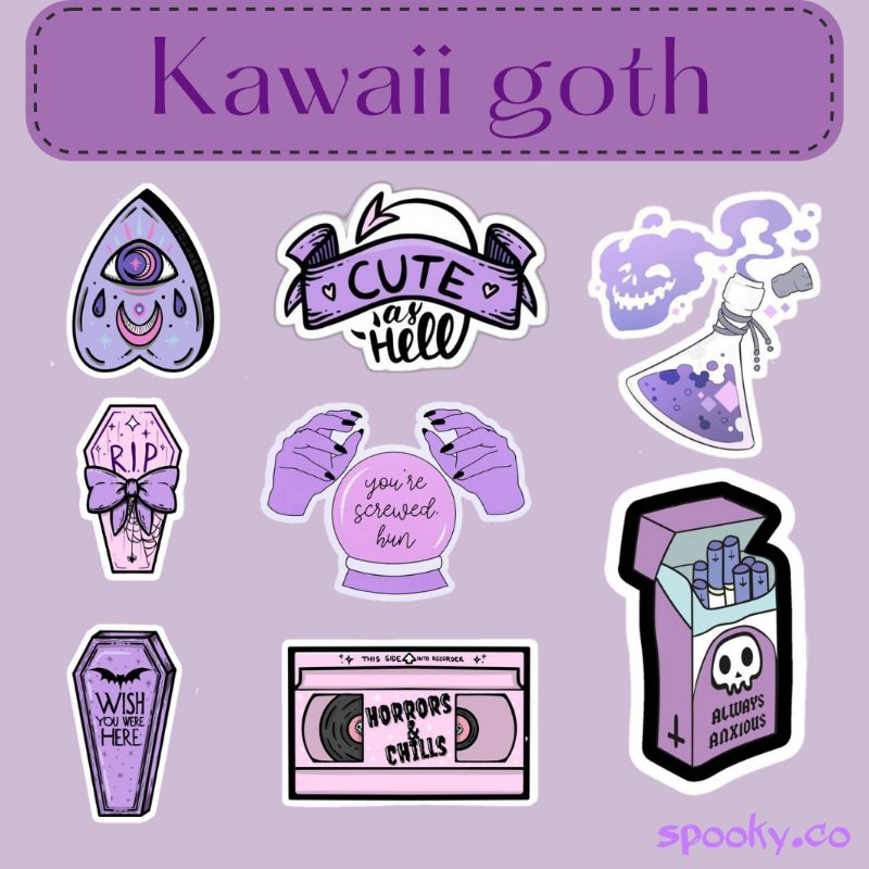 

kawaii gothic stickers