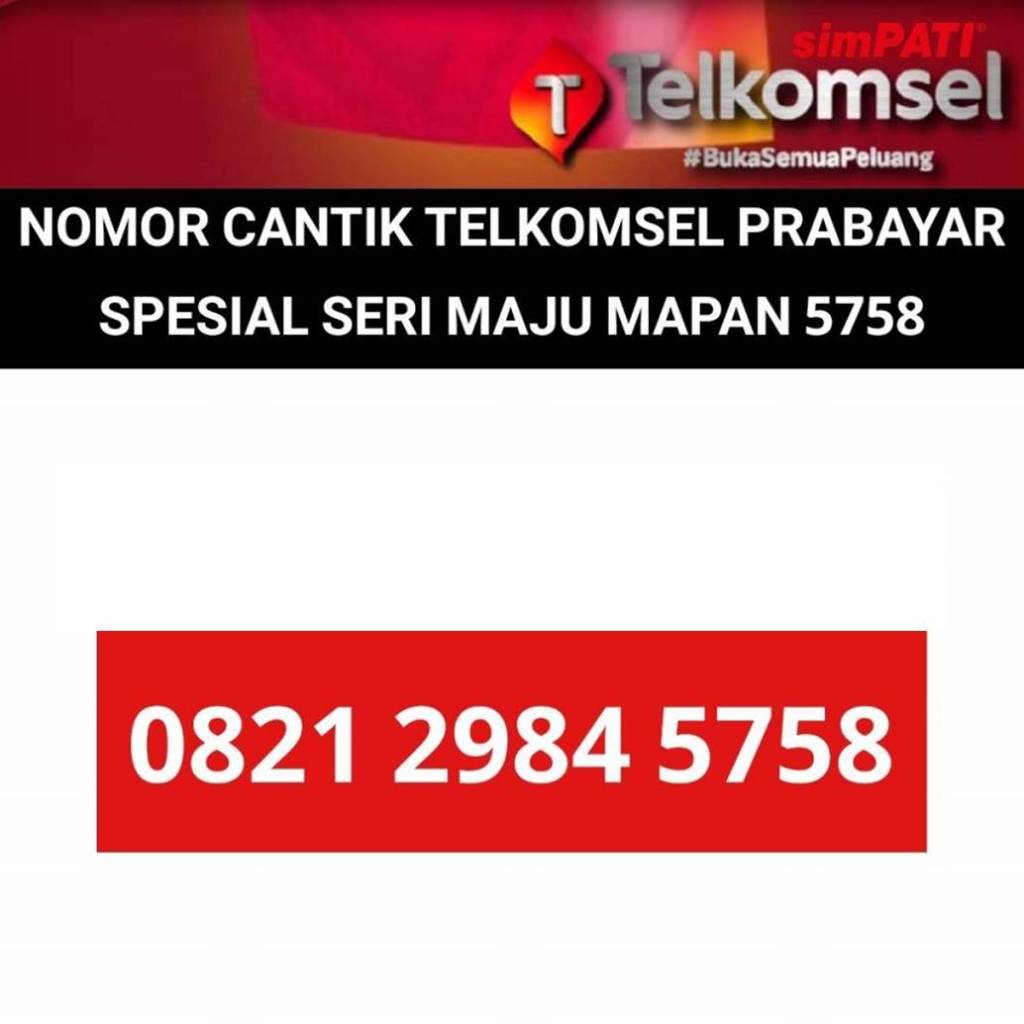 telkomsel simpati nomer cantik hoki 5758 maju mapan kartu perdana