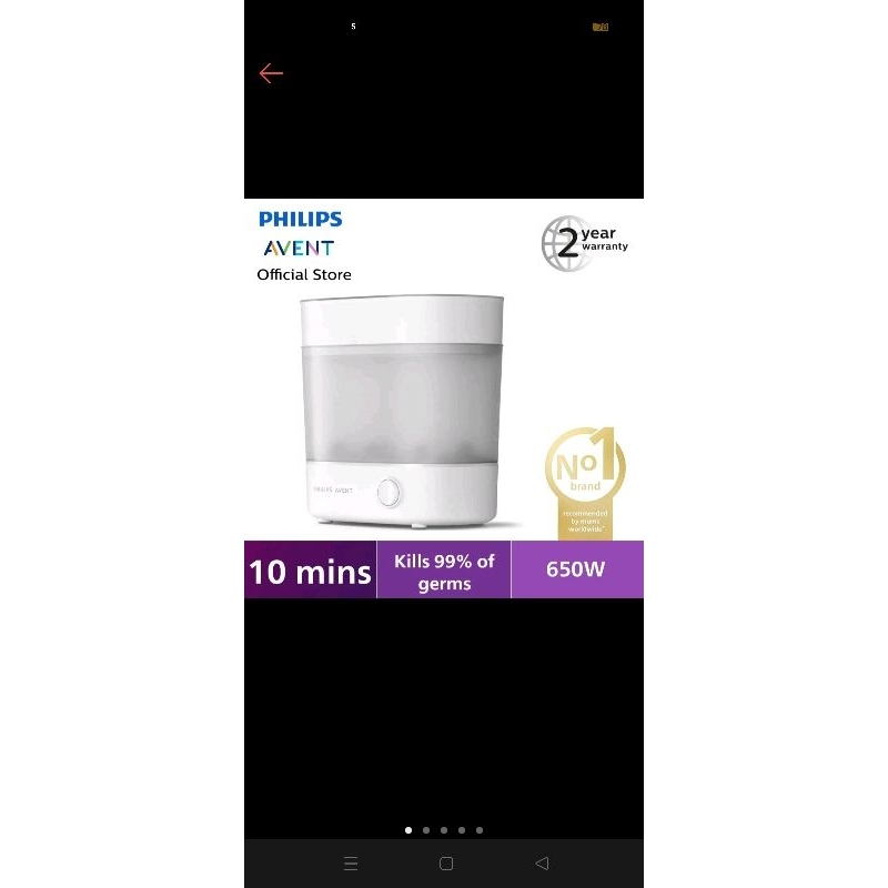 Philips Avent Sterilizer - Alat Steril Botol Susu Bayi