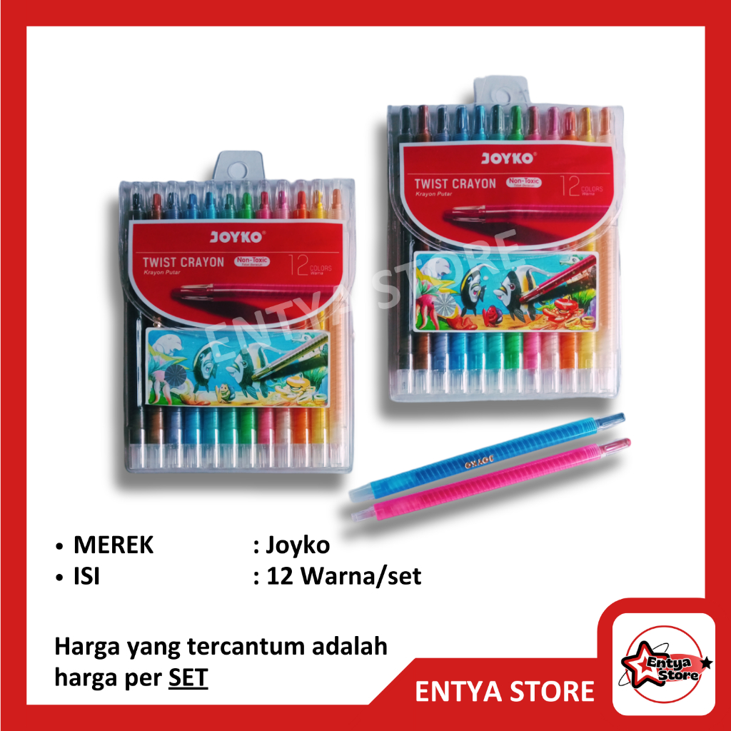 

Krayon Putar JOYKO 12 Warna (1 SET)