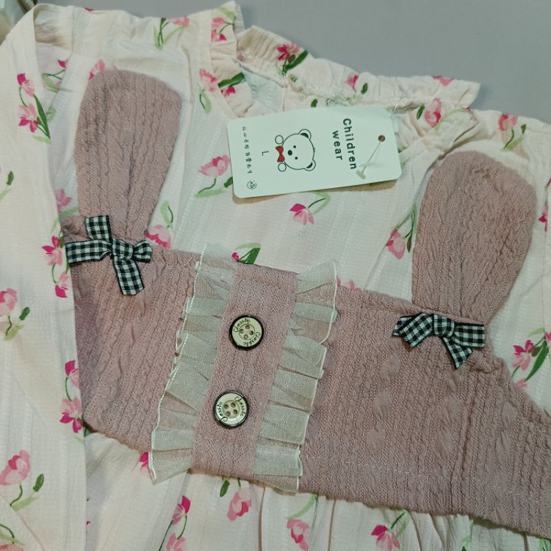 DRESS IMPORT LENGAN PANJANG - DRESS IMPORT CANTIK MOTIF BUNGA