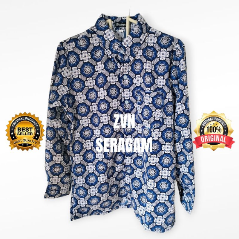 Seragam batik matahari biru/ Seragam batik SMP-MTS/ Seragam batik sekolah/ Batik seragam nasional/ S