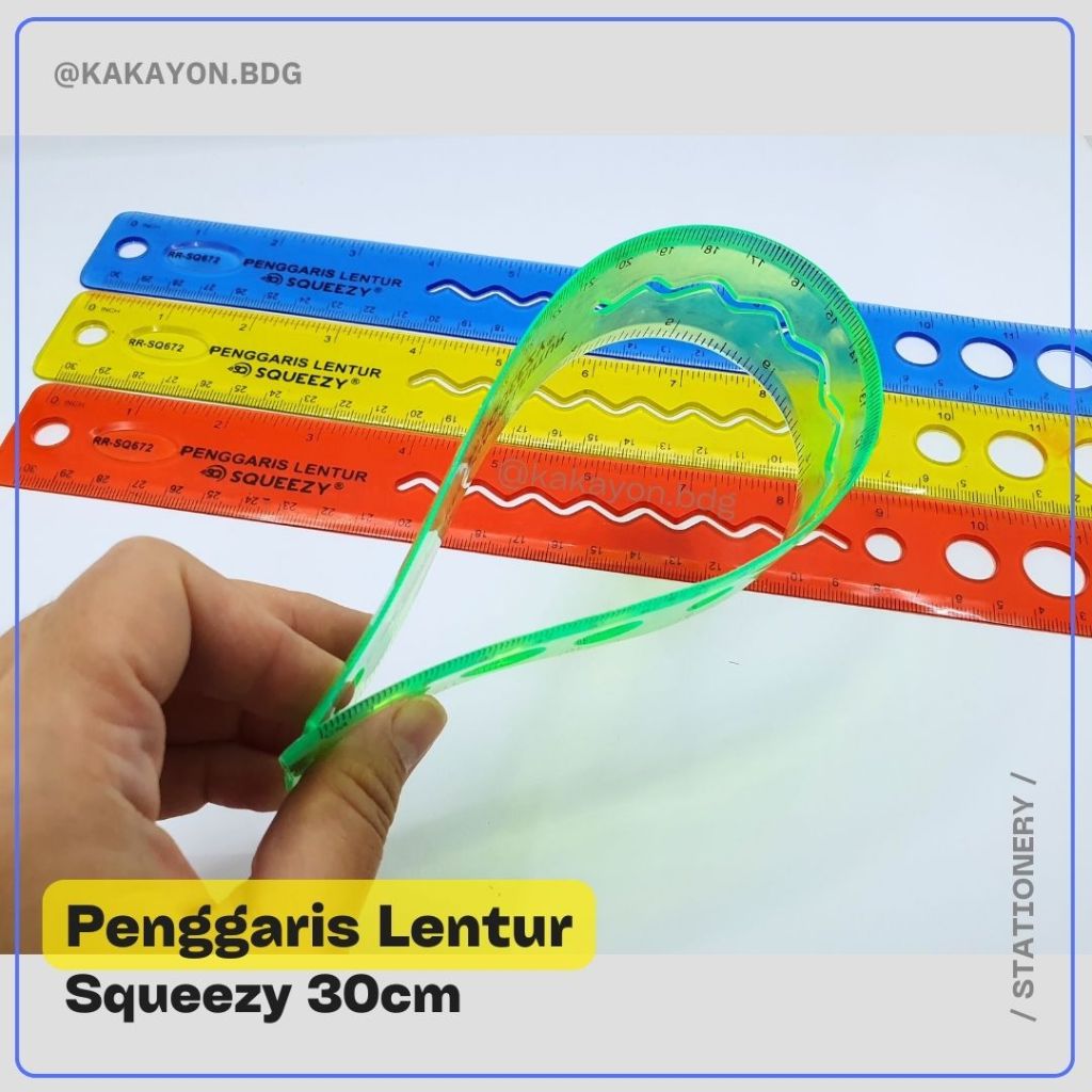 

Penggaris 30cm Lentur Squeezy / Penggaris Stencil Pola Tidak Patah
