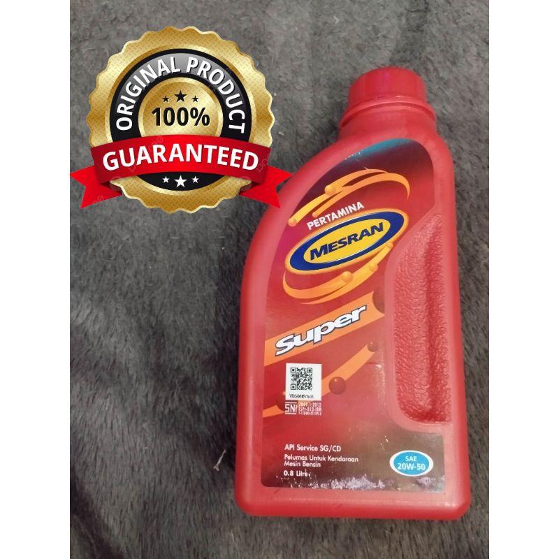 OLI PERTAMINA MESRAN 40 1 LITER 0,8 LITER OLI MOTOR PERTAMINA ASLI